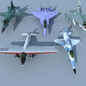 军事飞机3D模型下载